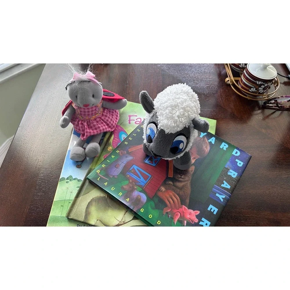 Lot of 3 Books Barnyard Prayers Book Brian Selznick Neopets Sheep Hallmark Mouse